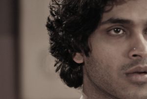 An acting student in our Toronto Acting Classes practices a ‘Mindfulness Exercise’ prior to his scene study performance