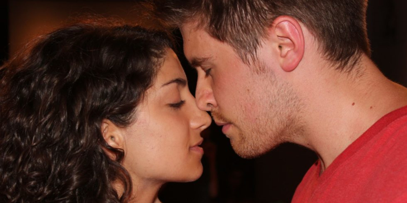 In the image, you can see the two actors in our Toronto acting school explore the LOVER archetype interplay in their scene work.