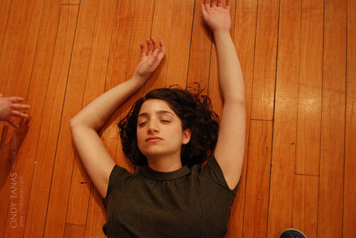 An actor in our Toronto acting class prepares for character work by dropping into her body to use herself in the role